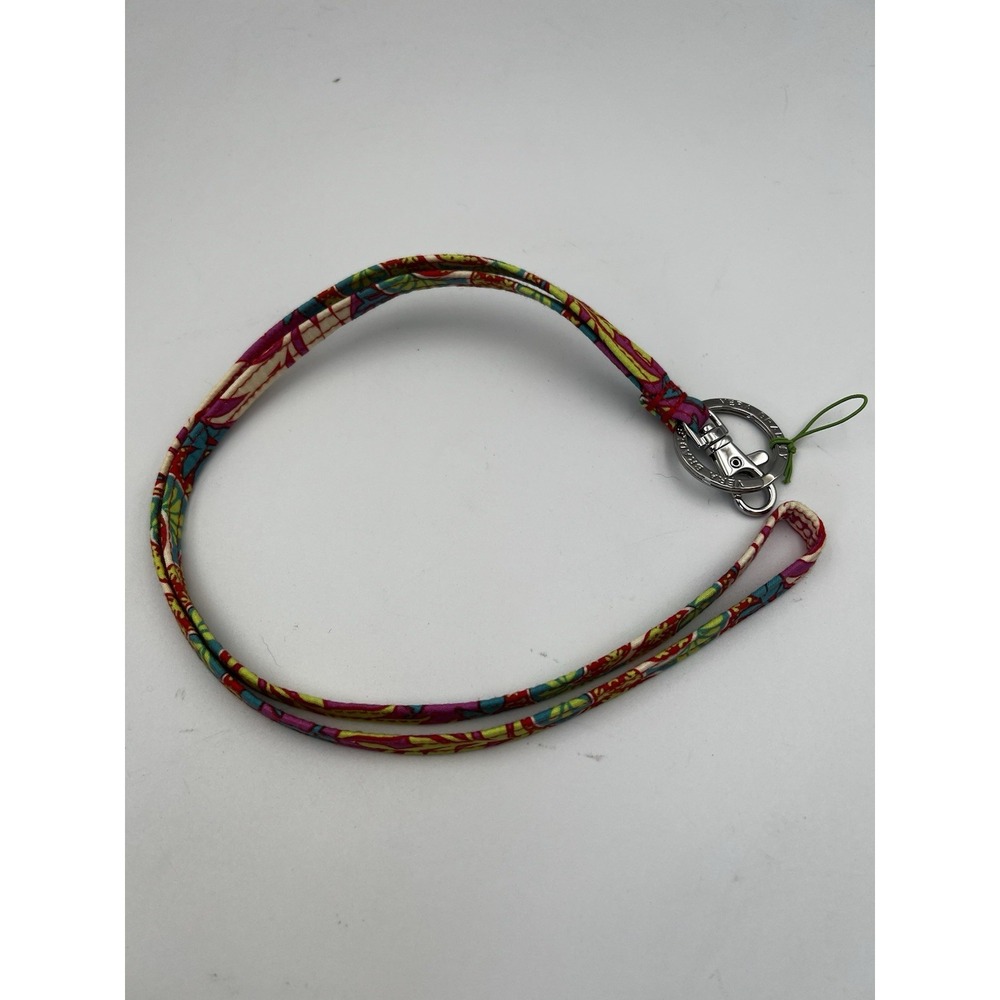 Vera Bradley Lanyard ID Holder Keyring Paisley in Paradise Retired New No Tag‎